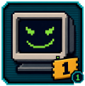 One New Ticket smiling computer logo